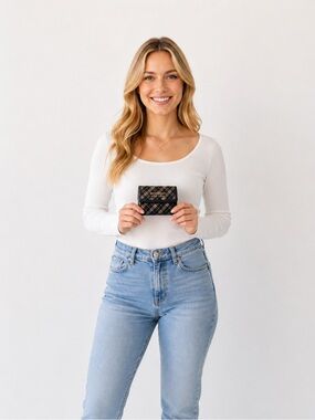 Burberry Black and Gray Wallet